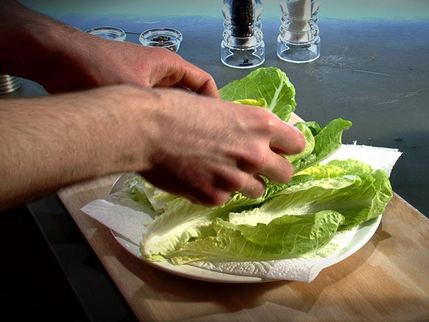 Préparer les feuilles de salades